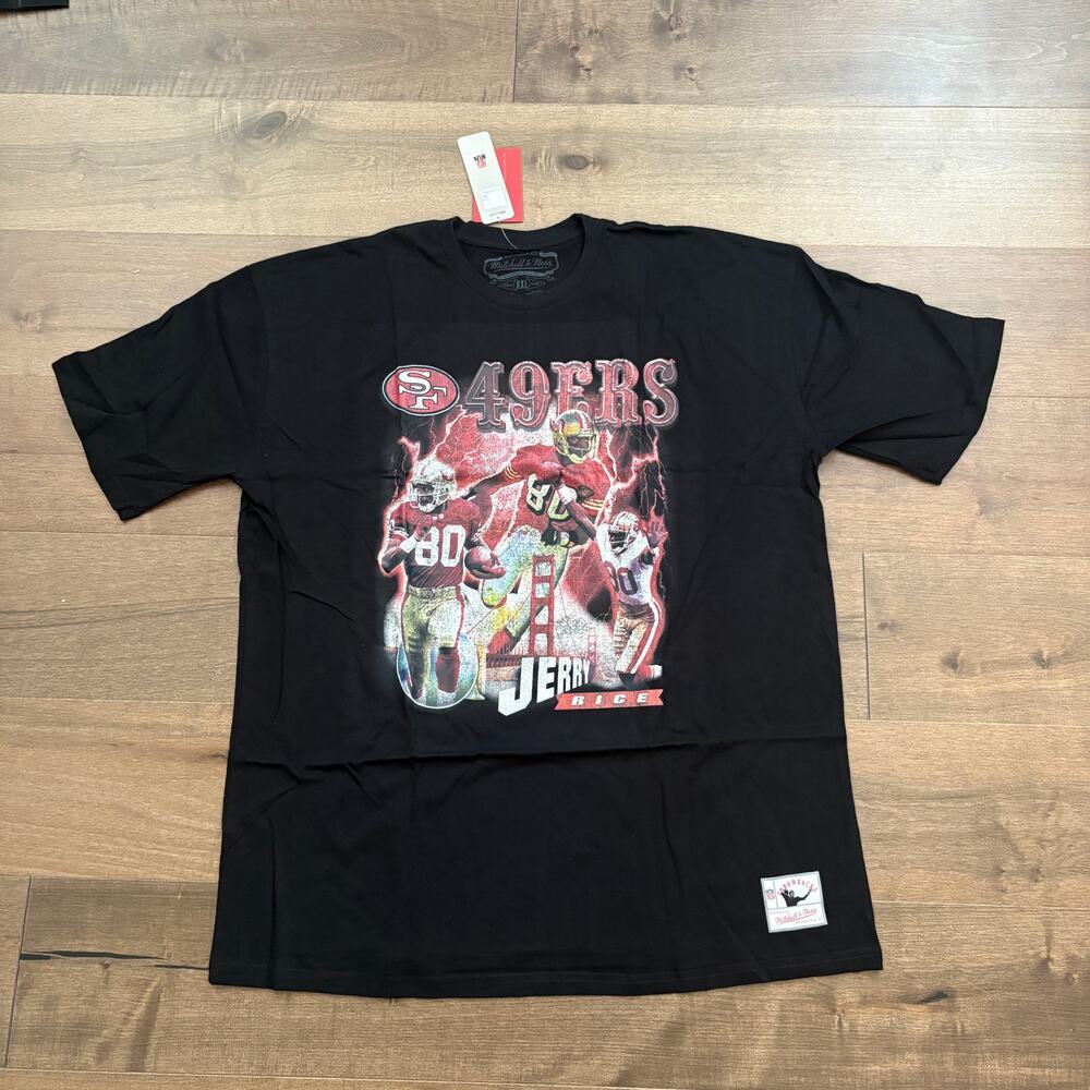 Mitchell & Ness Men’s NFL Vintage Hype Tee 49ers Jerry Rice T Shirt size 2XL NWT